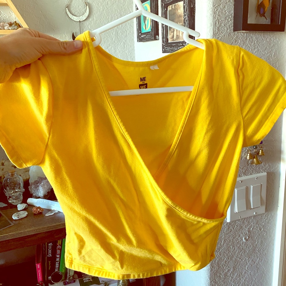 Pac Sun Me to We Yellow Crop Top NWOT
